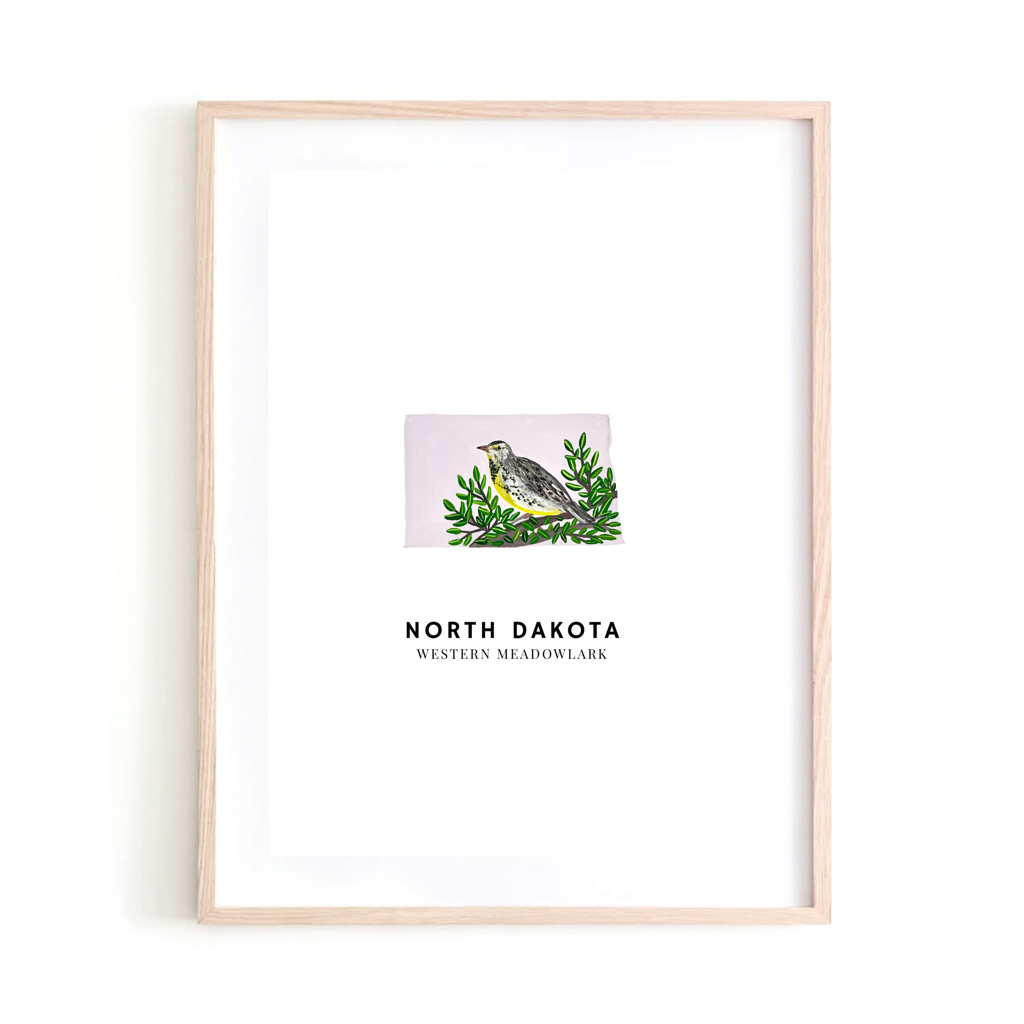 North Dakota State Bird art print