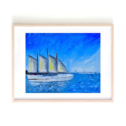 Sailing in the sea art print