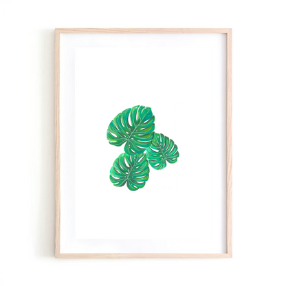 Monstera Trio art print