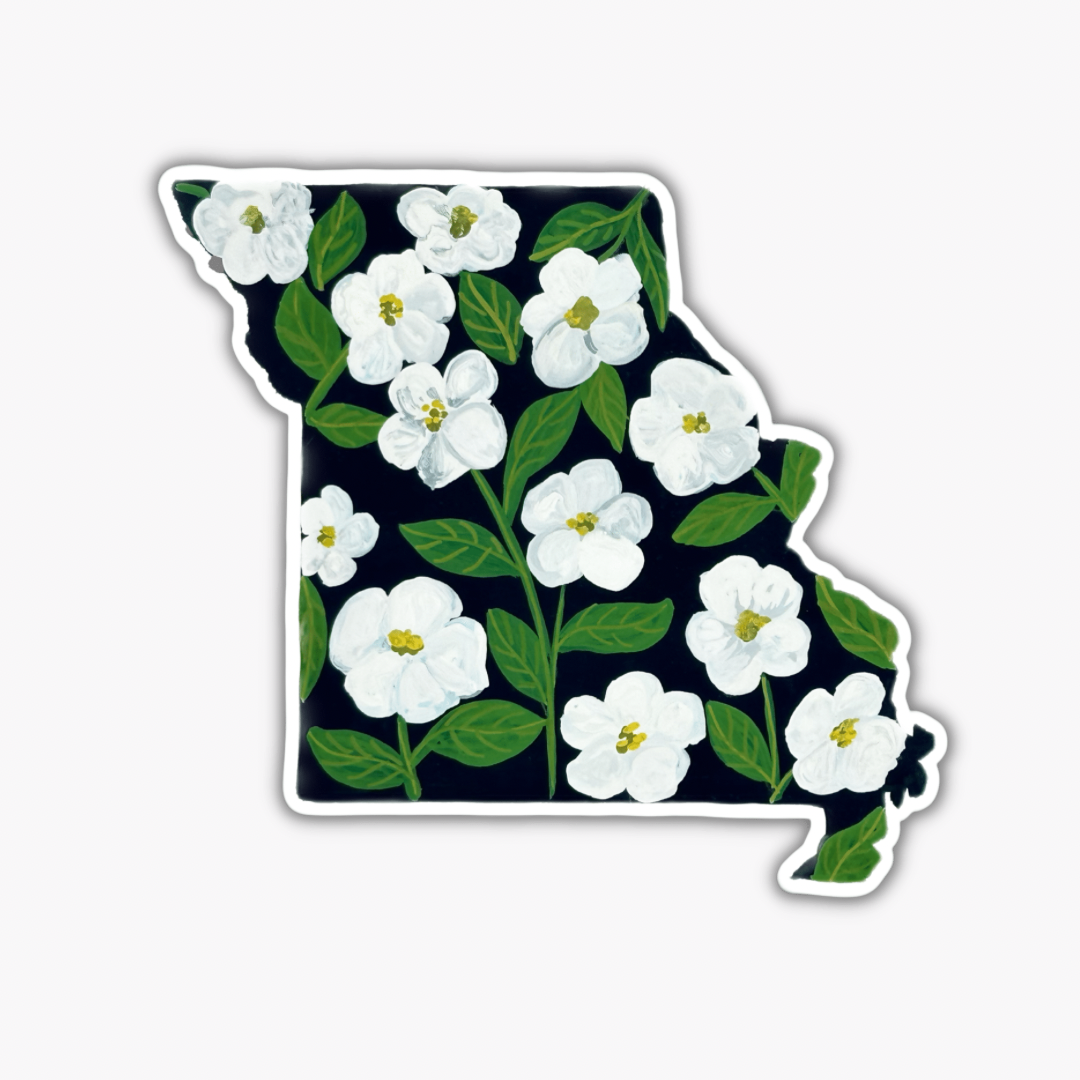 Missouri State Flowers sticker WATERPROOF QUALITY VINYL MATTE