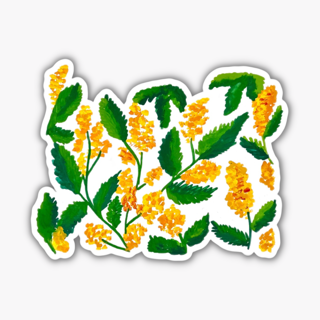 Oregon State Flowers sticker WATERPROOF QUALITY VINYL MATTE