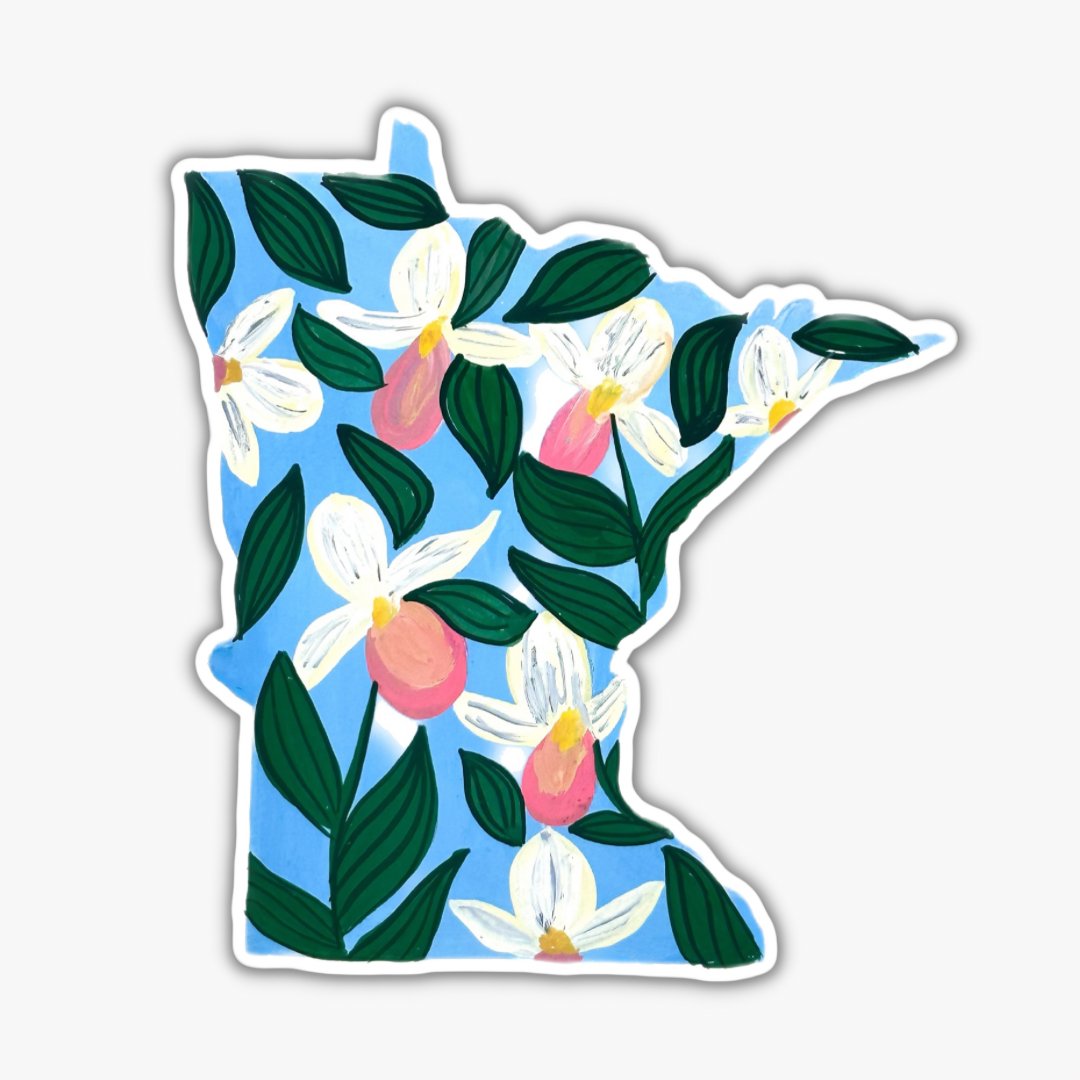 Minnesota State Flowers sticker WATERPROOF QUALITY VINYL MATTE