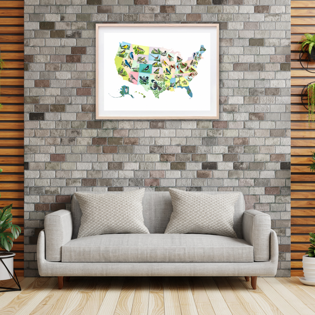 USA State Birds art print