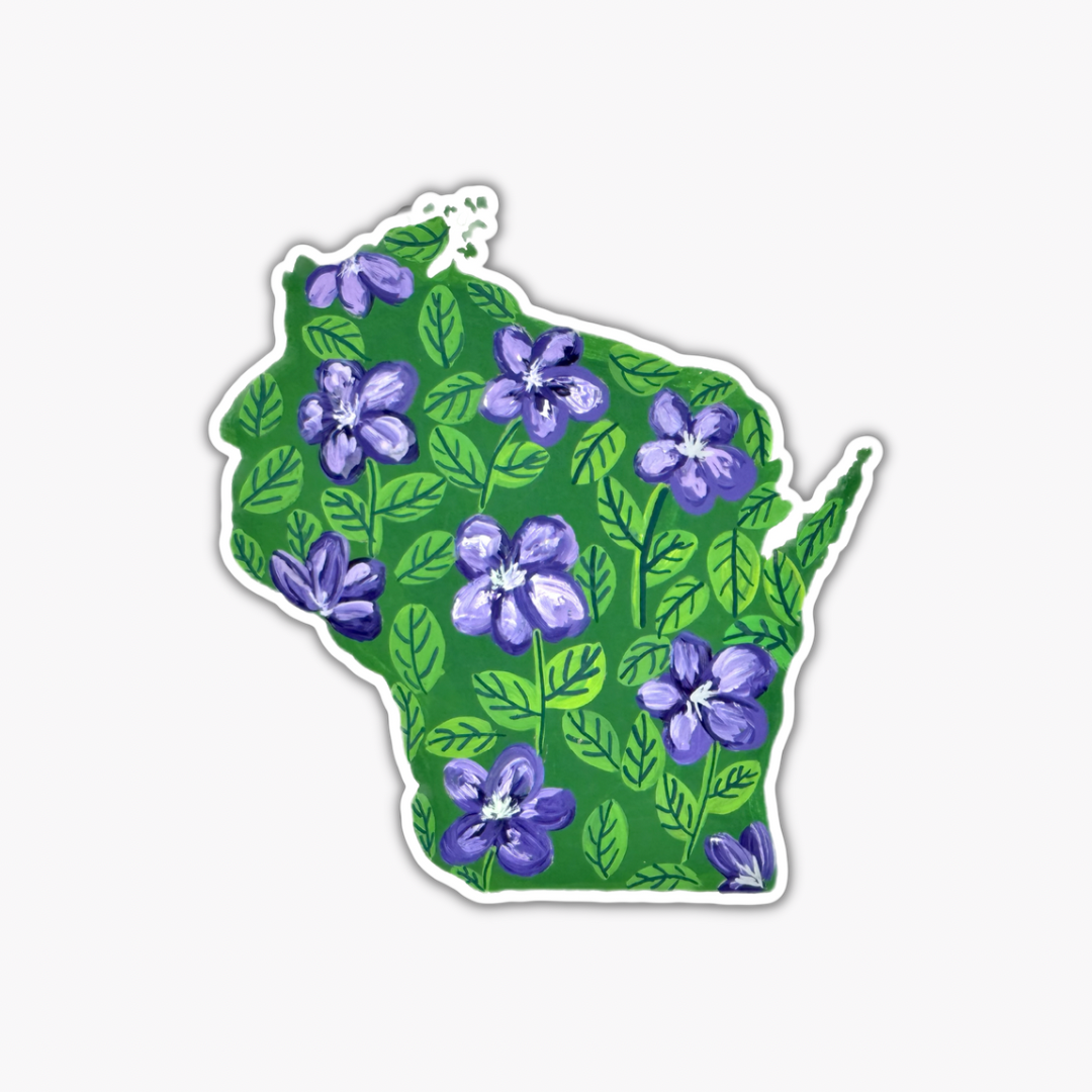 Wisconsin State Flowers sticker WATERPROOF QUALITY VINYL MATTE