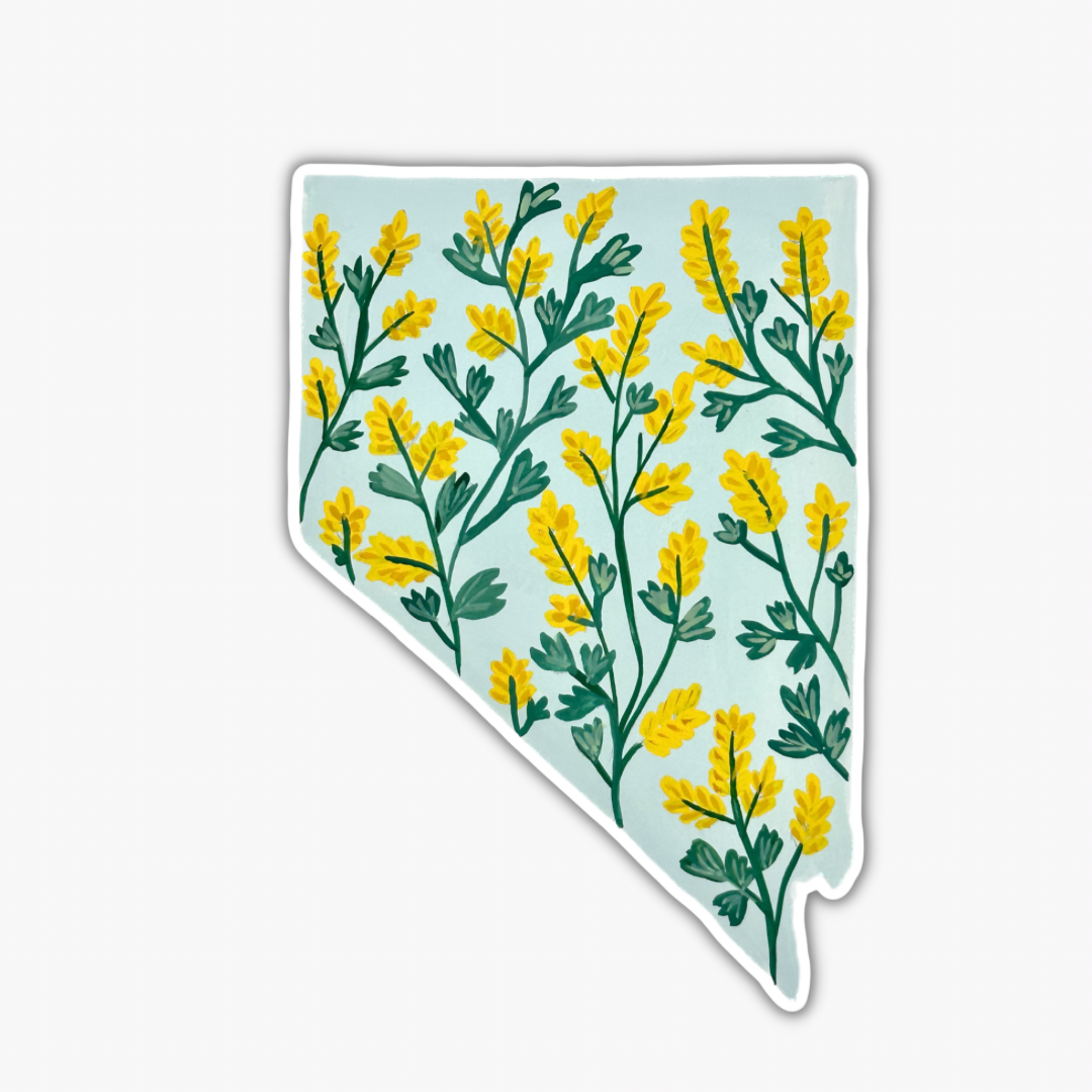 Nevada State Flowers sticker WATERPROOF QUALITY VINYL MATTE