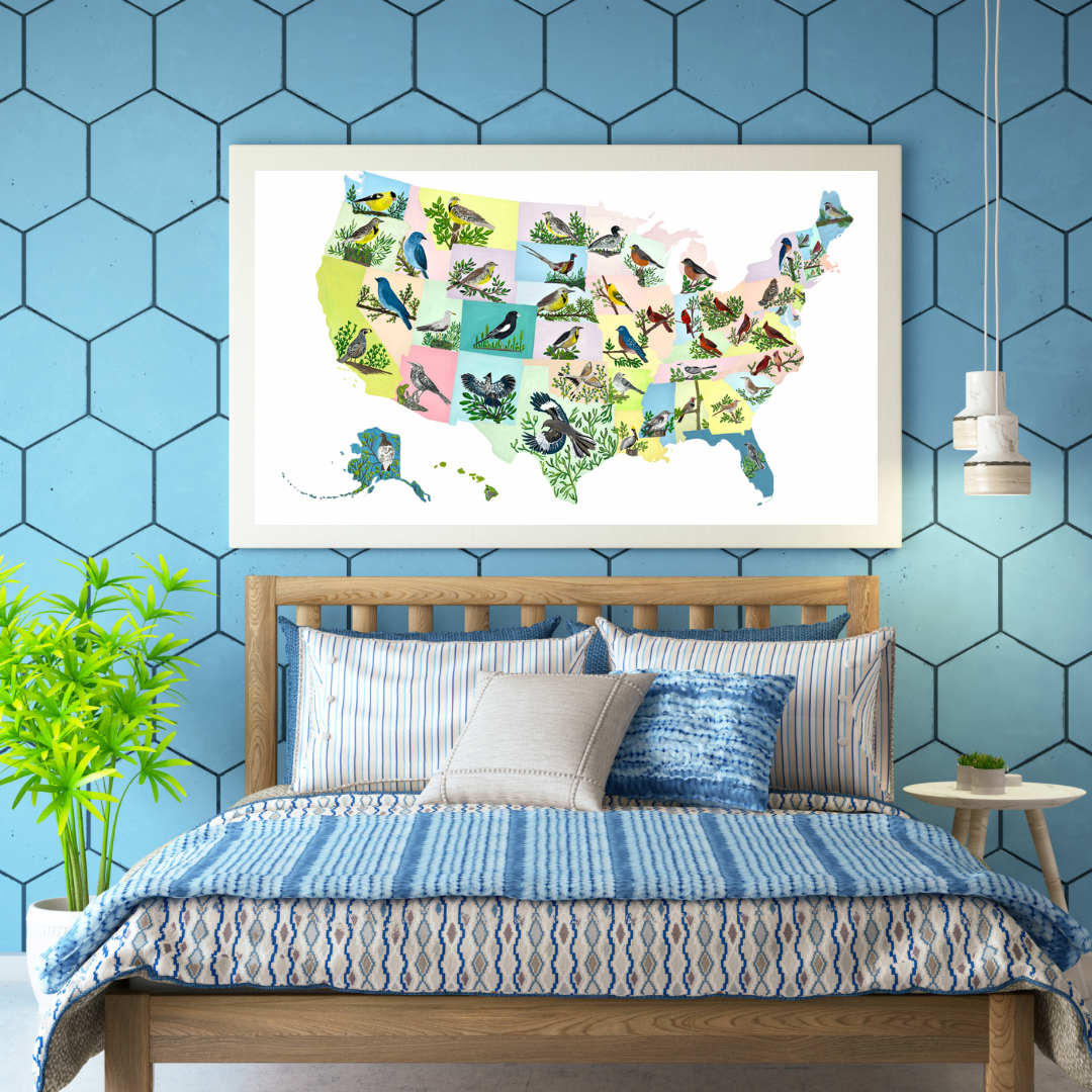 USA State Birds art print