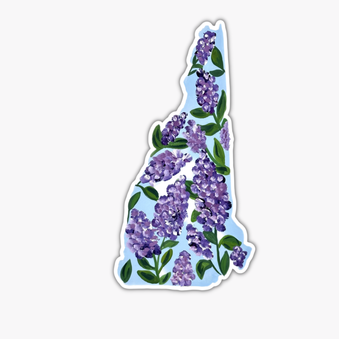 New Hampshire State Flowers sticker WATERPROOF QUALITY VINYL MATTE
