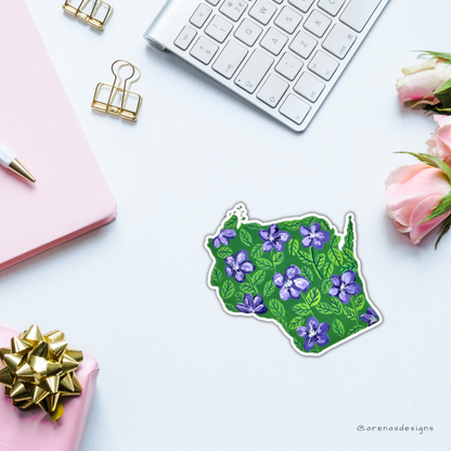 Wisconsin State Flowers sticker WATERPROOF QUALITY VINYL MATTE