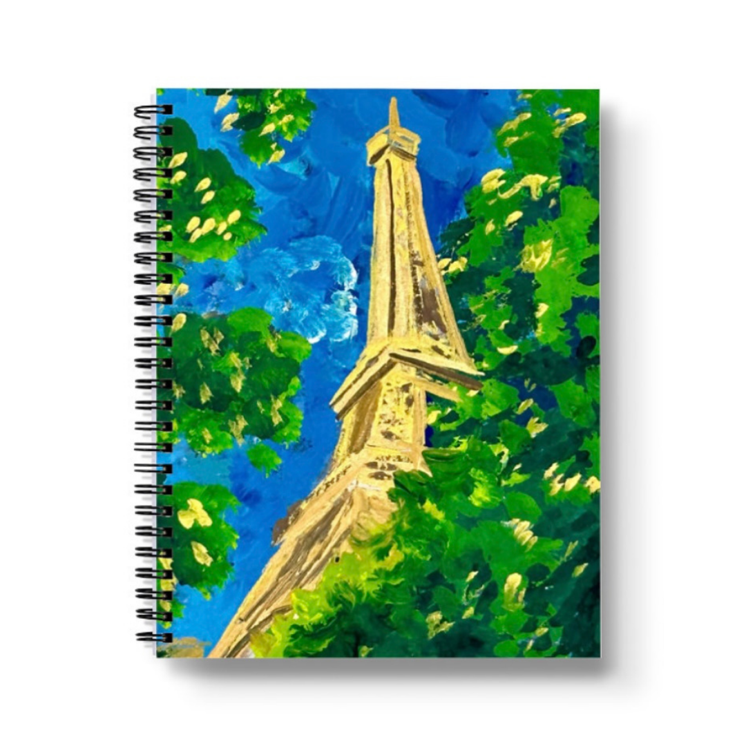 Paris Day Spiral Lined Notebook