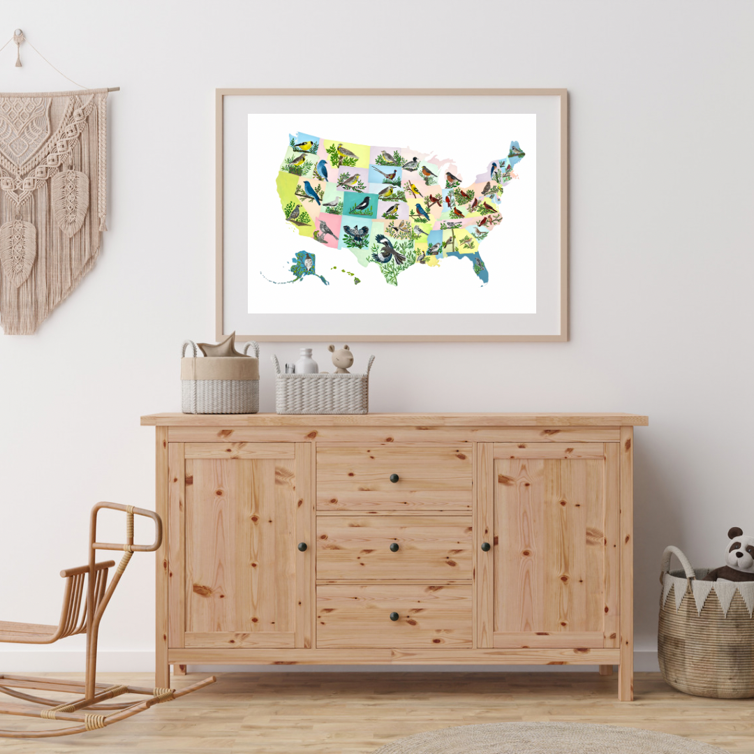 USA State Birds art print