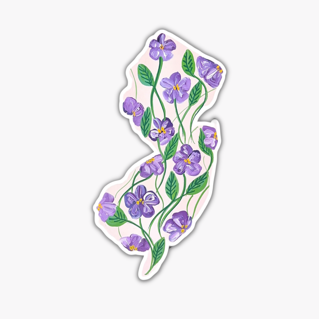 New Jersey State Flowers sticker WATERPROOF QUALITY VINYL MATTE